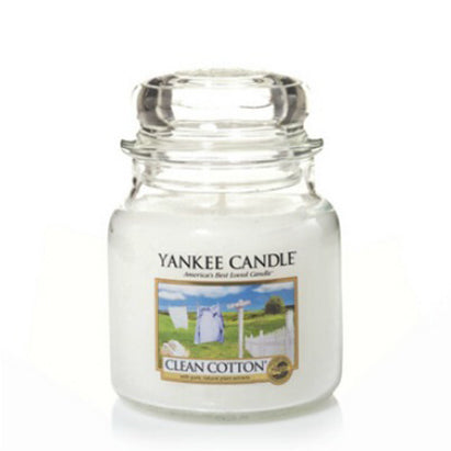 Yankee Candle Clean Cotton Medium Jar Retail Box No